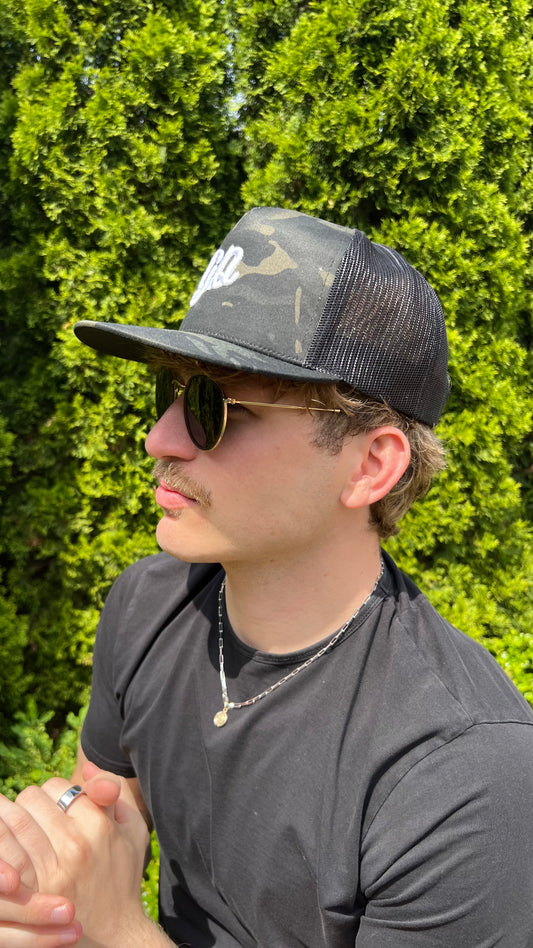 GODS DIARY CAMO TRUCKER SNAPBACK